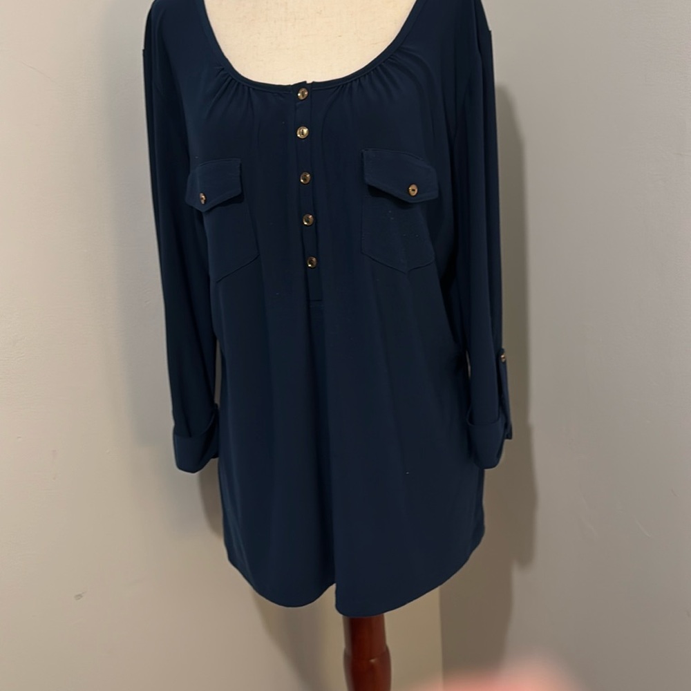Dress Barn navy blouse